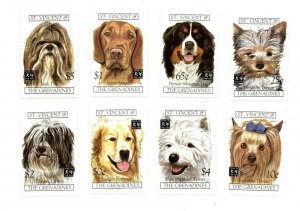 St. Vincent 1994 SC# 2087-94 Dogs, Terrier, Golden, Pet - Set of 8 Stamps - MNH