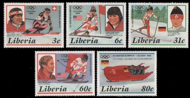 1987 Liberia 1355-1359 1988 Olympic Games in Calgary 5,00 €