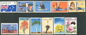 AUSTRALIA Sc#671-681 1978 Five Different Complete Sets OG Mint NH