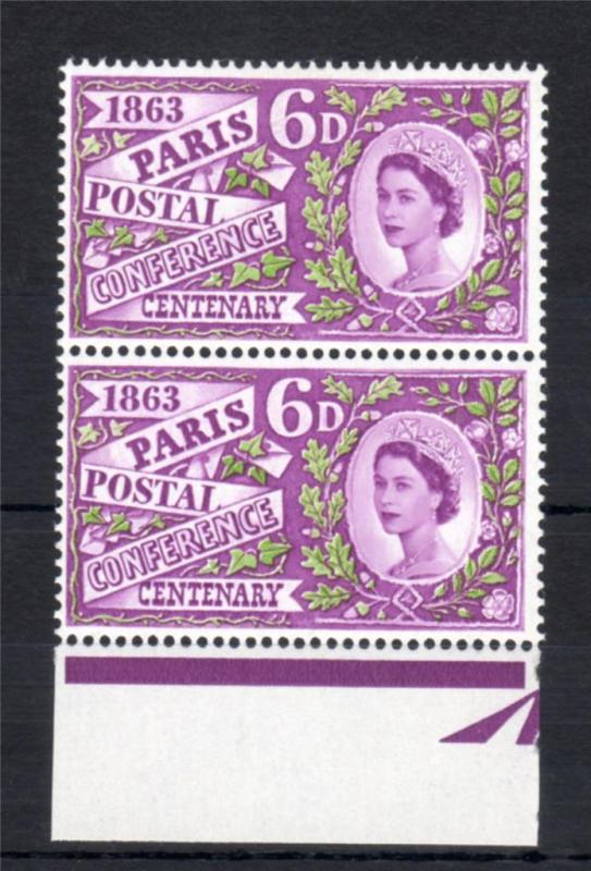 PARIS (NON-PHOSPHOR) MOUNTED MINT PAIR + VARIETY