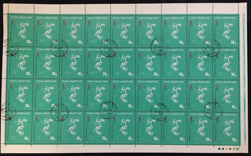 ALBANIA 1992 Olympic Games Set Used Sheets (160 Stamps)AL21
