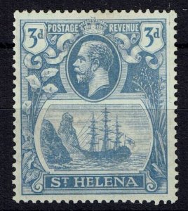 ST.HELENA SG101c 1923 3d BRIGHT BLUE CLEFT ROCK VAR MTD MINT (d)