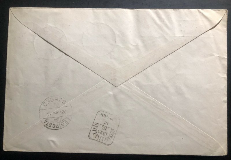 1924 Budapest Hungary First Flight Airmail Cover FFC To Szeged Special Label