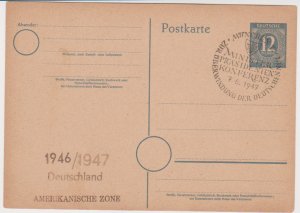 GERMANY POSTAL STATIONERY Allied Zone 1946 PICTORIAL CANCEL