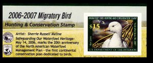 US Stamps Scott #RW73A $15 Duck Pane Self Adhesive Mint NH