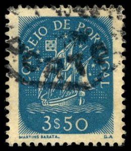 PORTUGAL Sc 626 USED - 1943 3.5e - Ancient Sailing Vessel