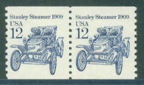 2132 12c Stanley Steamer Fine MNH Dry Gum Pair