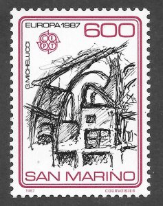 San Marino Scott 1120 Unused HOG - 1987 600l EUROPA Issue - SCV $7.50