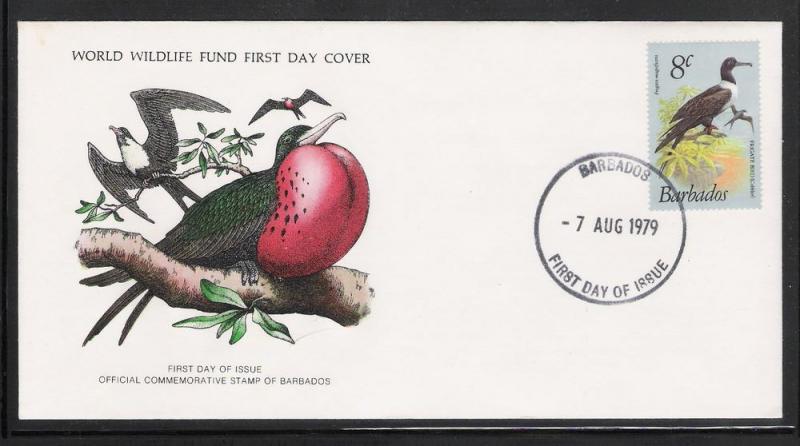 Barbados #498 FDC Birds WWF