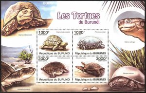 Burundi 2011 Turtles Sheet MNH