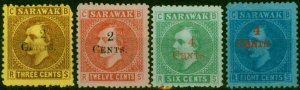 Sarawak 1899 Set of 4 SG32-35 Fine Unused