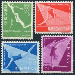 Romania 1155-1158, MNH. Mi 1639-1642. European Women's Gymnastic meet, 1957. 