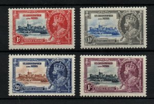 St Christopher Nevis KGV 1935 Silver Jubilee MH set SG61-64 WS25104