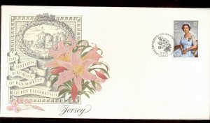 Jersey 1986 QEII 60th Birthday Fleetwood FDC