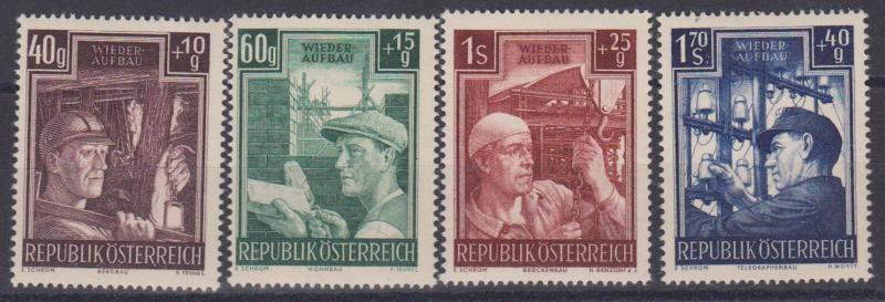 Austria #B273-76 MNH VF CV $66.00 (A7646)