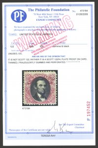 U.S. #122P4 MINT WITH PF CERT