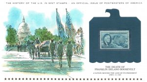 THE HISTORY OF THE U.S. IN MINT STAMPS DEATH OF FRANKLIN D. ROOSEVELT