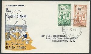 NEW ZEALAND 1941 Health FDC - Christchurch Industries Fair cds.............42200