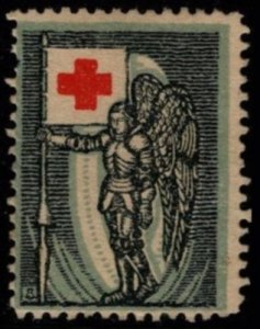 1918 Norway WW I Red Cross Charity Stamp Soldier Unused