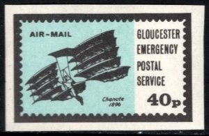 1971 Great Britain 40 Pence Gloucester Emergency Postal Service Air Mail MNH