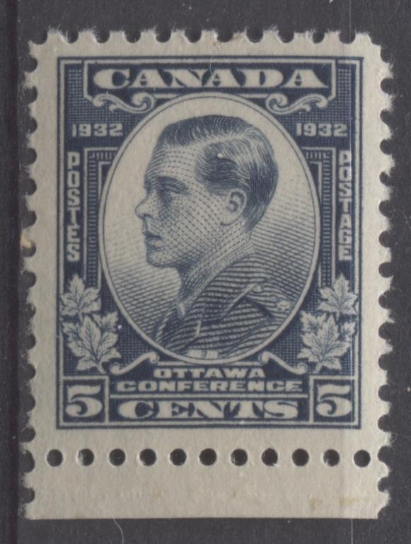 Canada #193 5c Steel Blue 1932 Ottawa Conference Yellowish Cream Gum VF-75 NH