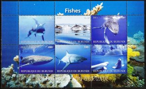 Malawi 2011 Marine Life Fishes IV Dolphins MNH** Cinderella !