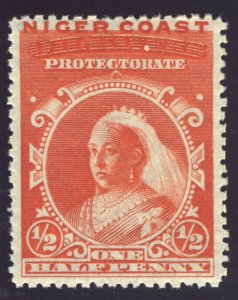 Niger Coast 1894 QV ½d vermilion (p13½-14) superb MNH. SG 45a.