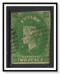 Ceylon #4 Queen Victoria Used Thin