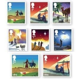 Great Britain 2015 Christmas Bible stories set of 8 self-adhesive stamps MNH