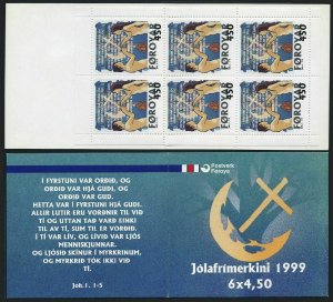 Faroe 368a-369a booklets,MNH. Bible stories,1999.