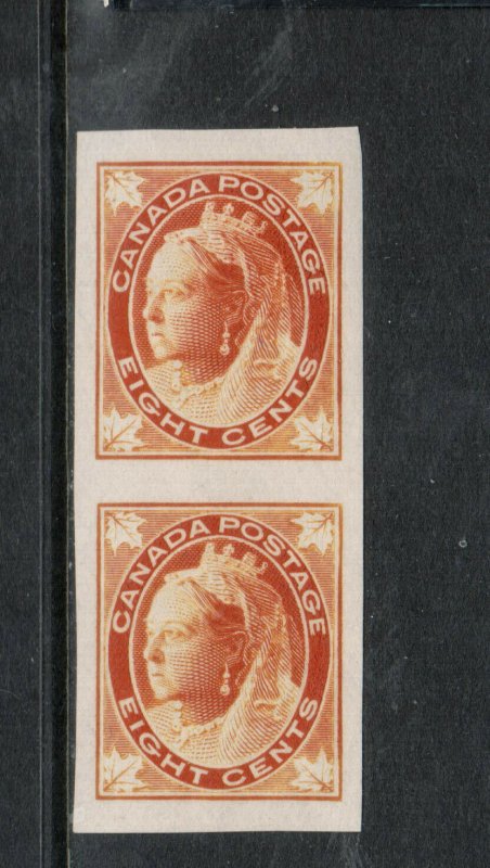 Canada #72a Extra Fine Never Hinged Imperf Pair **With Certificate**