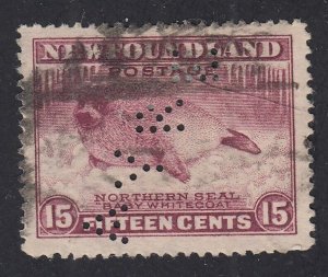 Newfoundland #195 Used AYRE Perfin