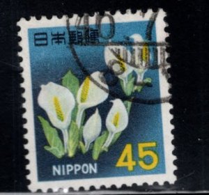 JAPAN  Scott 884 Used flower stamp 1967 printing