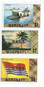 Kiribati #O13 -O15 Overprinted O.K.G.S. (MNH) CV 4.90