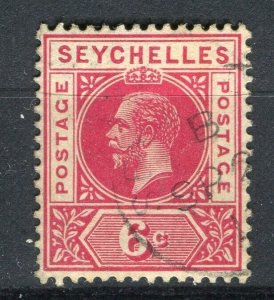 SEYCHELLES; 1912 early GV issue fine used Shade of 6c. value