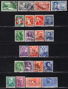 Switzerland 1931-1937 Charity Pro Juventute 6 Good Sets VF Used CV$165