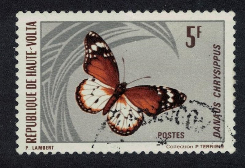 Upper Volta African Monarch Butterfly 'Danaus chrysippus' 5f 1971 Canc SG#336