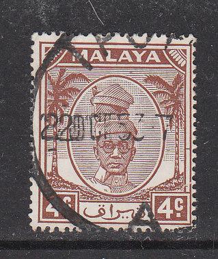 Malaya Perak 1950 Sc 108 4c Used