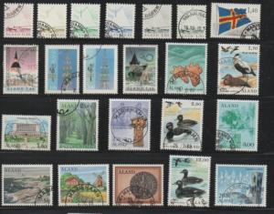 Aland Finland Sc 1-22 1984 1st long stamp set used sailboats ducks buildings