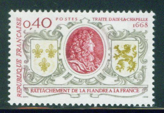 FRANCE Scott 1216 MNH** 1968 Louis XIV arms stamp