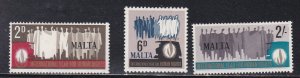 Malta # 381-383, Human Rights Year, Mint Hinged, 1/3 Cat.