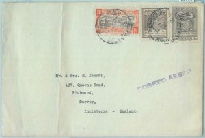 85991 - BOLIVIA   - POSTAL HISTORY -  AIRMAIL COVER to the UK 1950