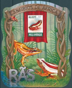 Mozambique 2015 MNH Amphibians Stamps African Frogs Frog 1v S/S IV