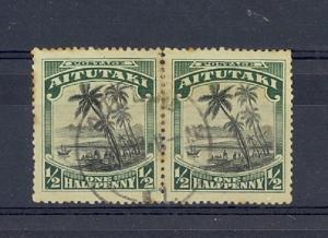 Aitutaki Scott 28 Used pair (separated perfs, reinforced) - Catalog Value $55