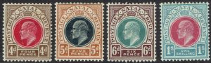 NATAL 1902 KEVII 4D TO 1/- WMK CROWN CA
