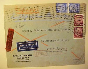 GERMAN EXPRESS COVER B/S LONDON