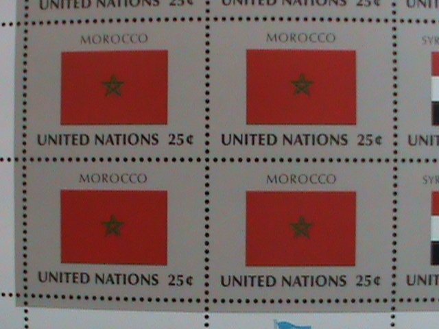 ​UNITED NATION-1989 SC#558-61 U. N. FLAGS SERIES MNH FULL SHEET- VERY FINE