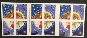 US #5247-5250 (5250b) MNH Booklet of 20 (.49) Christmas Carols SCV $20.00