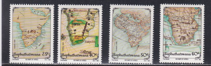Bophuthatswana # 266-269, Ancient Maps of South Africa, Mint NH, 1/2 Cat.