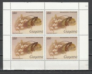 Guyana, Scott cat. 1075. Orchid value 150, Sheet of 4. ^